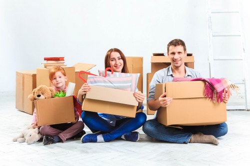Unpacking household essentials in a Barking property