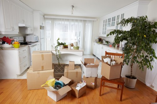 Commercial moving team planning an office relocation in Barking