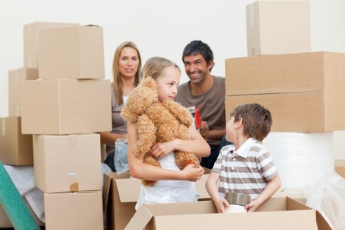Packing and organising items before using storage in Barking